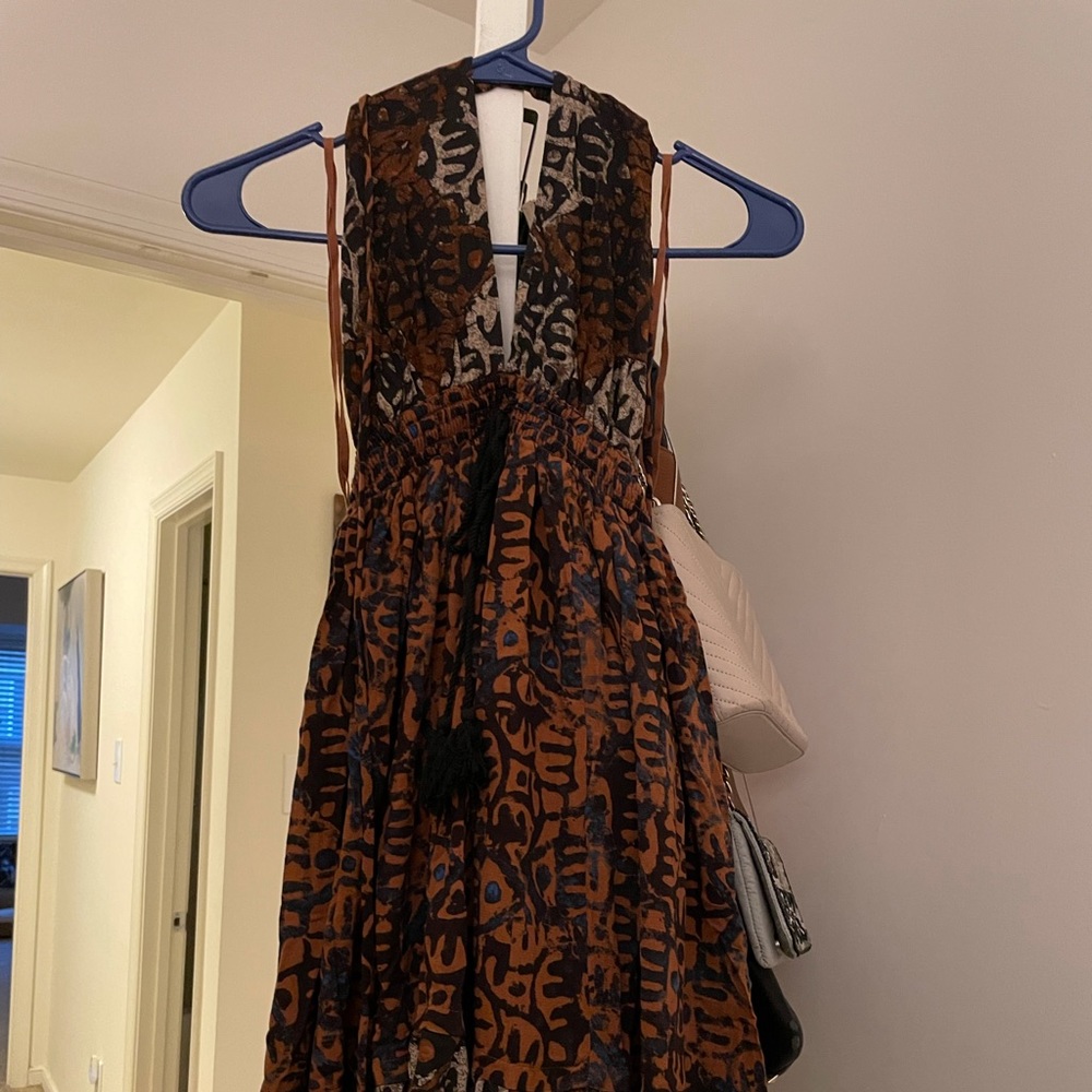 A halter top Free People Leopard summer dress